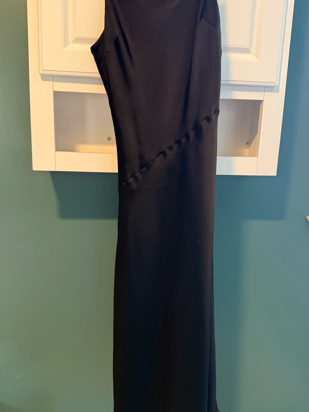 Express Black Midi Dress with Asymmetric Seam Detail